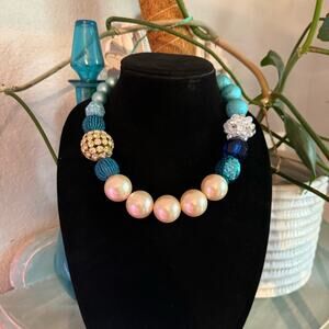 Lenora Dame Large Beaded Statement Necklace